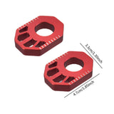 Maxbell 1 Pair Dirt Bike Rear Axle Blocks for Honda Crf300L 2021-2022 Motorbike Red