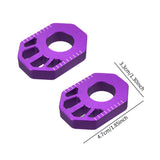 Maxbell 1 Pair Dirt Bike Rear Axle Blocks for Honda Crf300L 2021-2022 Motorbike Violet