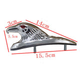 Maxbell Motorcycle Front Fender Ornament Mudguard Decorative Craft Eagle Head Statue Silver