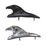Maxbell Motorcycle Front Fender Ornament Mudguard Decorative Craft Eagle Head Statue Silver