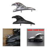 Maxbell Motorcycle Front Fender Ornament Mudguard Decorative Craft Eagle Head Statue Silver