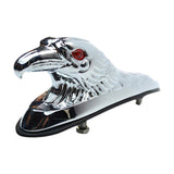 Maxbell Motorcycle Front Fender Ornament Mudguard Decorative Craft Eagle Head Statue Silver