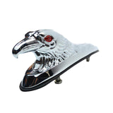 Maxbell Motorcycle Front Fender Ornament Mudguard Decorative Craft Eagle Head Statue Silver
