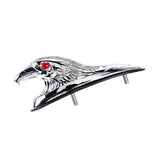 Maxbell Motorcycle Front Fender Ornament Mudguard Decorative Craft Eagle Head Statue Silver