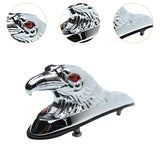 Maxbell Motorcycle Front Fender Ornament Mudguard Decorative Craft Eagle Head Statue Silver