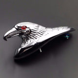 Maxbell Motorcycle Front Fender Ornament Mudguard Decorative Craft Eagle Head Statue Silver