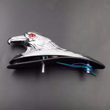 Maxbell Motorcycle Front Fender Ornament Mudguard Decorative Craft Eagle Head Statue Silver
