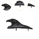 Maxbell Motorcycle Front Fender Ornament Mudguard Decorative Craft Eagle Head Statue Black
