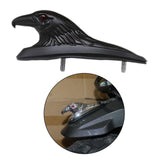 Maxbell Motorcycle Front Fender Ornament Mudguard Decorative Craft Eagle Head Statue Black