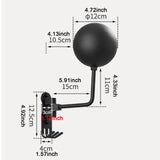 Maxbell Motorcycle Helmet Holder Metal with Hooks for Bedroom Clothes Shop Home Black