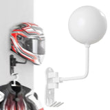 Maxbell Motorcycle Helmet Holder Metal with Hooks for Bedroom Clothes Shop Home White