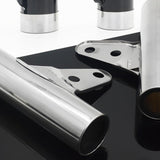 Maxbell Motorcycle Headlight Bracket Equipment Repairing Part Support Headlamp Mount Silver 34mm