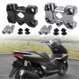 Maxbell Motorcycle Handlebar Riser Sturdy Lightweight Metal for Honda Motorbike Black