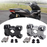 Maxbell Motorcycle Handlebar Riser Sturdy Lightweight Metal for Honda Motorbike Black