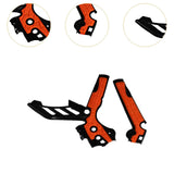 Maxbell Motorcycle Frame Guards Grip Hard Shell Side Protection Cover for Ktm Orange and Black
