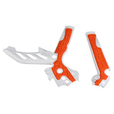 Maxbell Motorcycle Frame Guards Grip Hard Shell Side Protection Cover for Ktm Orange White
