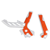 Maxbell Motorcycle Frame Guards Grip Hard Shell Side Protection Cover for Ktm Orange White