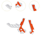 Maxbell Motorcycle Frame Guards Grip Hard Shell Side Protection Cover for Ktm Orange White