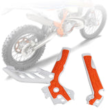 Maxbell Motorcycle Frame Guards Grip Hard Shell Side Protection Cover for Ktm Orange White