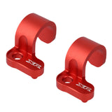 Maxbell 2 Pieces Rear Brake Hose Guide Clamp Sturdy for Cars XR600 XR650 XR400R Red