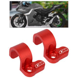 Maxbell Rear Brake Line Clamps Motorcycle Parts Brake Hose Snap Clamp for Honda Red
