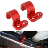 Maxbell Rear Brake Line Clamps Motorcycle Parts Brake Hose Snap Clamp for Honda Red