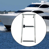 Maxbell 2 Step Telescoping Marine Ladder Non Slip for Pontoon Boat Yacht Dinghy