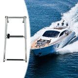 Maxbell 2 Step Telescoping Marine Ladder Non Slip for Pontoon Boat Yacht Dinghy