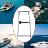 Maxbell 2 Step Telescoping Marine Ladder Non Slip for Pontoon Boat Yacht Dinghy