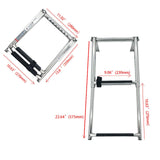 Maxbell 2 Step Telescoping Marine Ladder Non Slip for Pontoon Boat Yacht Dinghy