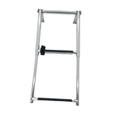 Maxbell 2 Step Telescoping Marine Ladder Non Slip for Pontoon Boat Yacht Dinghy