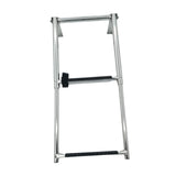 Maxbell 2 Step Telescoping Marine Ladder Non Slip for Pontoon Boat Yacht Dinghy
