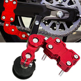 Maxbell Motorcycle Chain Adjuster Universal Premium High Performance Tensioner Guide Red