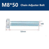 Maxbell Chain Adjuster Bolts Steel Replacement for Honda CR125R Crf250x Crf150R