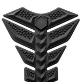 Maxbell Motorcycle Gas Tank Sticker 3D Rubber Accessories Oil Tank Fish Bone Sticker Black