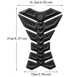 Maxbell Motorcycle Gas Tank Sticker 3D Rubber Accessories Oil Tank Fish Bone Sticker Black