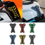 Maxbell Motorcycle Gas Tank Sticker 3D Rubber Accessories Oil Tank Fish Bone Sticker Black
