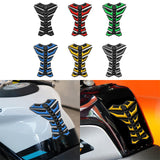 Maxbell Motorcycle Gas Tank Sticker 3D Rubber Accessories Oil Tank Fish Bone Sticker Black