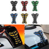 Maxbell Motorcycle Gas Tank Sticker 3D Rubber Accessories Oil Tank Fish Bone Sticker Black
