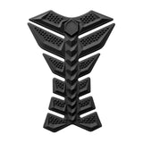 Maxbell Motorcycle Gas Tank Sticker 3D Rubber Accessories Oil Tank Fish Bone Sticker Black