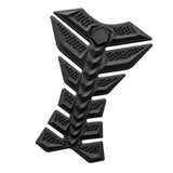 Maxbell Motorcycle Gas Tank Sticker 3D Rubber Accessories Oil Tank Fish Bone Sticker Black