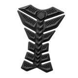 Maxbell Motorcycle Gas Tank Sticker 3D Rubber Accessories Oil Tank Fish Bone Sticker Black