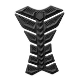 Maxbell Motorcycle Gas Tank Sticker 3D Rubber Accessories Oil Tank Fish Bone Sticker Black