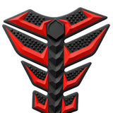 Maxbell Motorcycle Gas Tank Sticker 3D Rubber Accessories Oil Tank Fish Bone Sticker Red