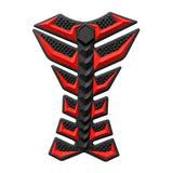 Maxbell Motorcycle Gas Tank Sticker 3D Rubber Accessories Oil Tank Fish Bone Sticker Red