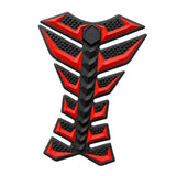 Maxbell Motorcycle Gas Tank Sticker 3D Rubber Accessories Oil Tank Fish Bone Sticker Red