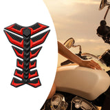 Maxbell Motorcycle Gas Tank Sticker 3D Rubber Accessories Oil Tank Fish Bone Sticker Red
