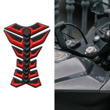 Maxbell Motorcycle Gas Tank Sticker 3D Rubber Accessories Oil Tank Fish Bone Sticker Red