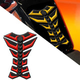 Maxbell Motorcycle Gas Tank Sticker 3D Rubber Accessories Oil Tank Fish Bone Sticker Red