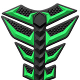 Maxbell Motorcycle Gas Tank Sticker 3D Rubber Accessories Oil Tank Fish Bone Sticker Green